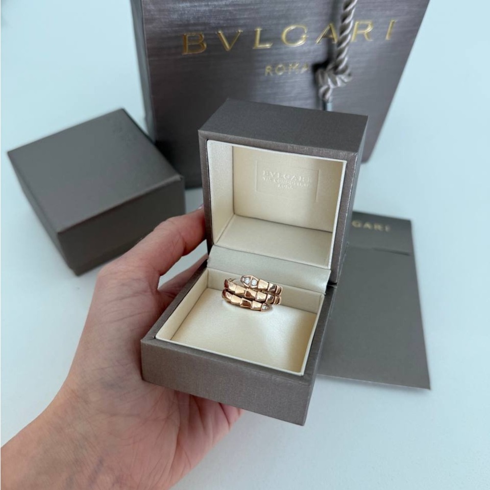 Bulgari Rose Gold Women's Ring Set